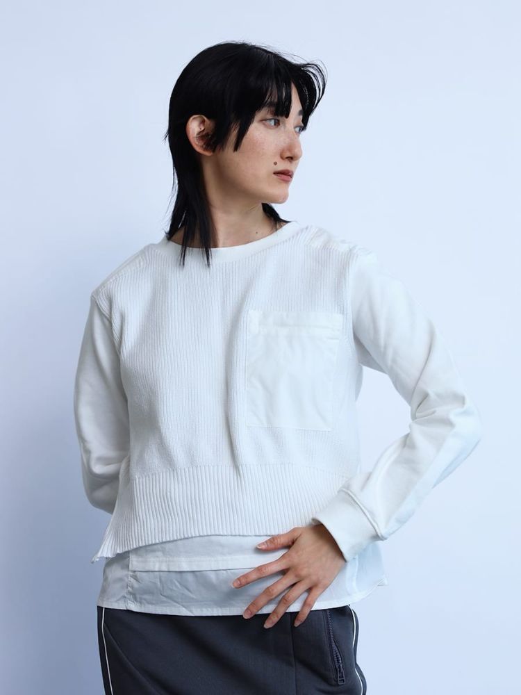 【正規品質保証】 ラシュッド サイドZIPドッキングニットPO(505898958 LASUD トップス