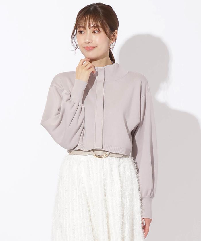 セール 60%OFF】スタンドネッククロップドニットジャケット セール 60%OFF】スタンドネッククロップドニットジャケット