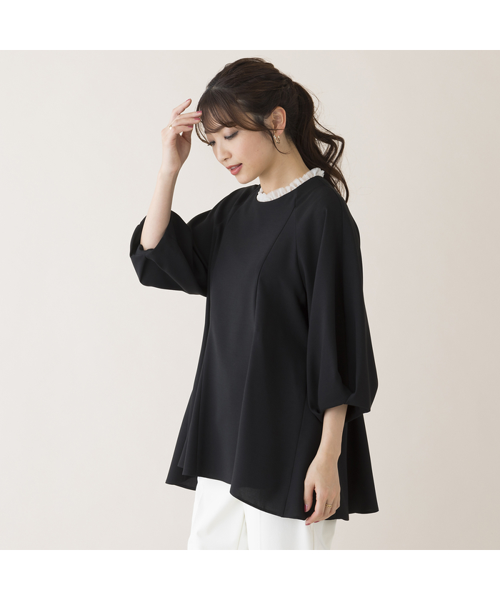 セール 50%OFF】【セットアップ対応】ペプラムブラウス セール 50%OFF】【セットアップ対応】ペプラムブラウス