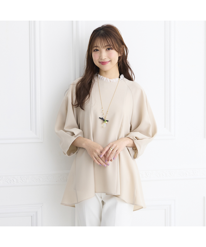 セール 50%OFF】【セットアップ対応】ペプラムブラウス セール 50%OFF】【セットアップ対応】ペプラムブラウス