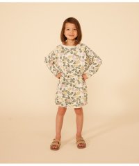 PETIT BATEAU/スウェットフラワープリント長袖ワンピース/505900949