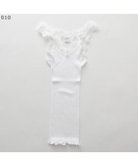 Oscalito/オスカリート Oscalito オスカリート 3162 レース付き タンクトップ リブ コットン LACE/505901176