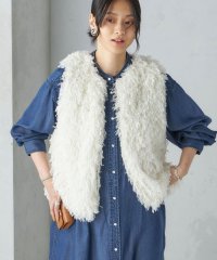 SHIPS WOMEN/〈手洗い可能〉フェザー ヤーン ショート ジレ 24SS ◇/505901483