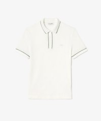 LACOSTE Mens/オーガニックコットン ストレッチ鹿の子 配色パイピング比翼ポロシャツ/505901634