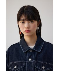 AZUL by moussy/フェイクレザーバイカラーアシンメトリーピアス/505901837