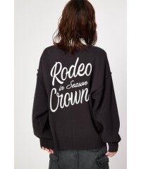 RODEO CROWNS WIDE BOWL/ロゴ編地コンビプルオーバーニット/505901851