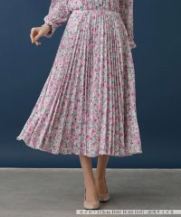 Leilian/レリアン Leilian 水彩フラワープリーツスカート【ROCHAS Premiere】/505849799