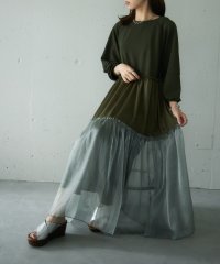 MAISON BREEZE/メゾンブリーズ MAISON BREEZE 【MAISON BREEZE reveur】シアー ティアード ドレス ワンピース フレア シャイニー バルーンスリ/505857798