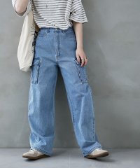 etoll./エトル etoll. デニム＆ヒッコリーカーゴパンツ/505902098