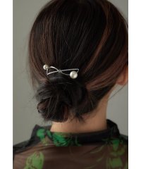 niana/ニアナ niana パールメタルリボンヘアカフ ポニーフック 結婚式 成人式 バレッタ ヘアアクセサリー/505902103
