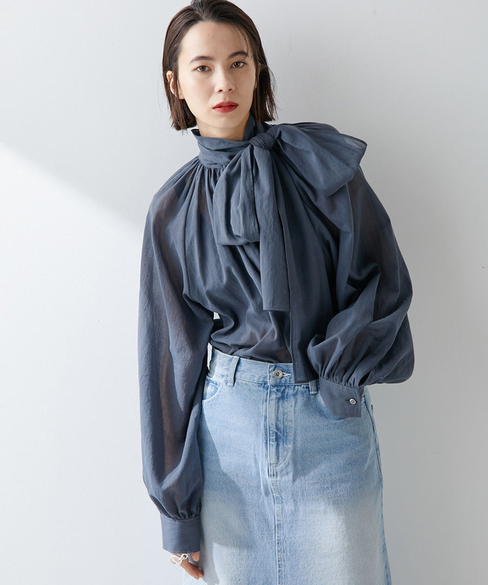 Whim Gazette フリルボウブラウス今季美品