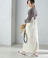 SHIPS WOMEN/〈手洗い可能〉フリンジ ジャカード キャミ ワンピース 24SS/505902693