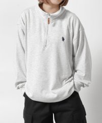 ZIP FIVE/U.S. POLO ASSN. 裏毛ビッグシルエットハーフジップスウェット/505905613