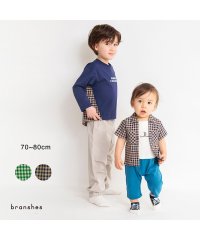 branshes/【ベビー/お揃い】ギンガムチェック柄半袖カバーオール/505851083
