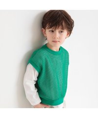 BRANSHES/メッシュニットベスト&長袖Tシャツセット/505876901