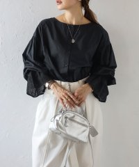 Bonjour Sagan/ボンジュールサガン BONJOUR SAGAN 前後2WAY刺繍キャンディスリーブノーカラーシャツ/505908588
