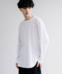 Rocky Monroe/ロンT Tシャツ カットソー メンズ レディース 長袖 無地 ワッフル サーマル ビッグシルエット オーバーサイズ ゆったり ルーズ ワイド クルーネック カジ/505908637