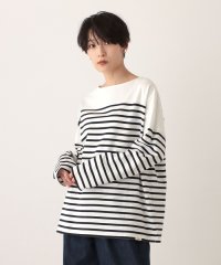 Afternoon Tea LIVING/MON JOURNALボーダーボートネックロングスリーブTシャツ/505908698