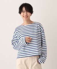 Afternoon Tea LIVING/MON JOURNALボーダーショート丈ロングスリーブTシャツ/505908699