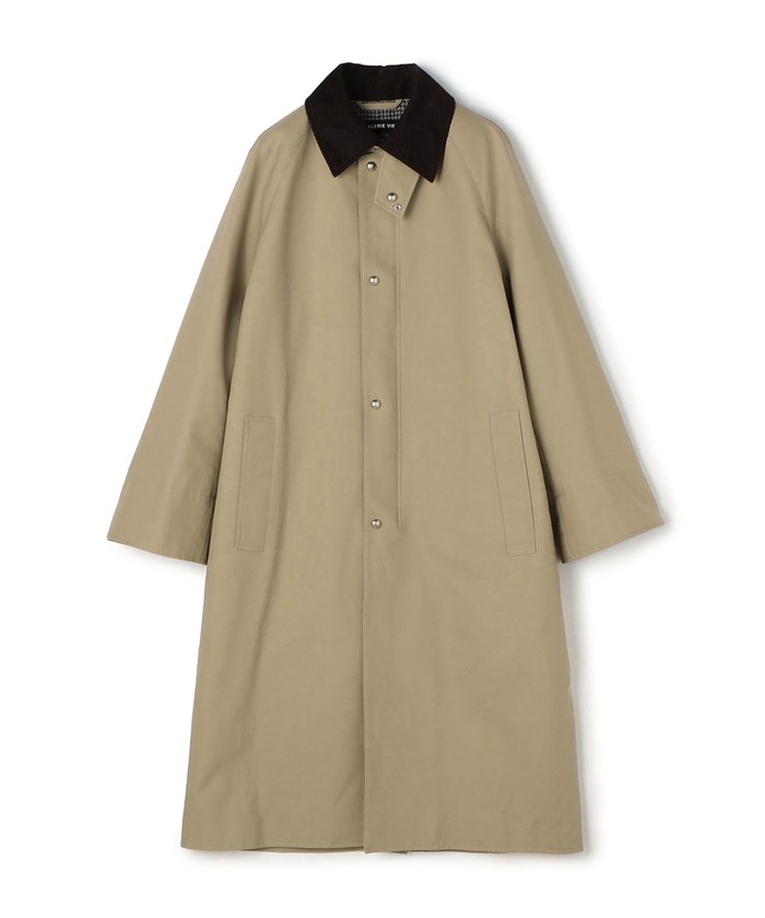 【Steven Alan】ハイカウントワイドステンカラーコート Steven Alan＞チェック ステンカラーコート