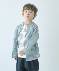 green label relaxing （Kids）/TJ ストライプ×ソリッド スタンド シャツ 100cm－130cm/505872785