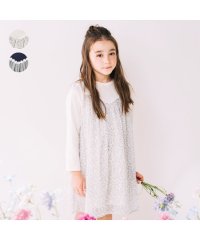 Crescent/【子供服】 crescent (クレセント) 花柄シフォン・ラメ入りチュールワンピース 80cm～130cm N22301/505910372