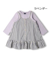 Crescent/【子供服】 crescent (クレセント) ストライプキャミ重ね着風ワンピース 80cm～130cm N22303/505910373