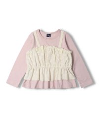 Crescent/【子供服】 crescent (クレセント) レースキャミ付き長袖Ｔシャツ・ロンT 80cm～130cm N22803/505910376