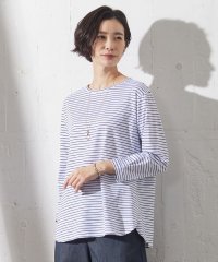 J.PRESS LADIES（LARGE SIZE）/【吸水速乾】ベーシックジャージー ボーダー カットソー/505911287