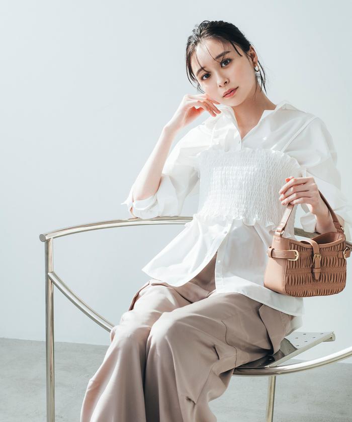 セール 30%OFF】シャーリングビスチェセットブラウス(505911806