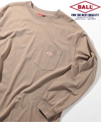 BALL/ボール BALL 32380 ヘビーウエイト天竺 ワッペン+ポケット付き BIGサイズ長袖Tシャツ/505911983