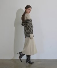 MIELI INVARIANT/Border Parts Mix Knit Dress/505912313