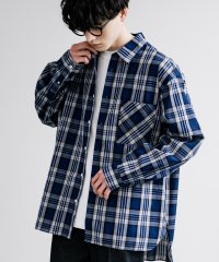 Rocky Monroe/チェックシャツ 長袖 メンズ レディース ビッグシルエット オーバーサイズ リラックス ルーズ 平織 ギンガム オンブレ タータン シンプル カジュアル きれい/505912858