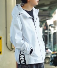 1111clothing/◆サイドアジャスト フーデットブルゾン◆ マウンテンパーカー メンズ パーカー レディース フード ブルゾン ロゴ ジャケット アウター シンプル 防風 撥水 /505913900