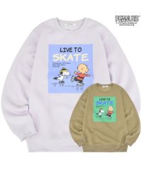  PEANUTS/ピーナッツ PEANUTS スヌーピー トレーナー PEANUT 裏起毛 刺繍 プリント M L LL/505913901