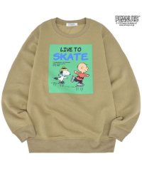  PEANUTS/ピーナッツ PEANUTS スヌーピー トレーナー PEANUT 裏起毛 刺繍 プリント M L LL/505913901