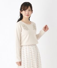  LAURA ASHLEY/【洗える/Lサイズあり／刺繍】ミルソープ柄 プルオーバーニット/505913983