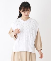  LAURA ASHLEY/【洗える/メッシュ編み】ニットベスト/505913984