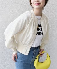 SHIPS WOMEN/* 〈手洗い可能〉サッカー バルーン ギャザー ジップ ブルゾン 24SS ◇/505914188