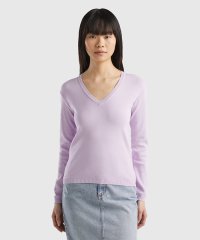 BENETTON (women)/コットン100％無地Vネック長袖ニットセーターA/505895388