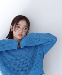 NATURAL BEAUTY BASIC/クロップドメッシュニット/505901902