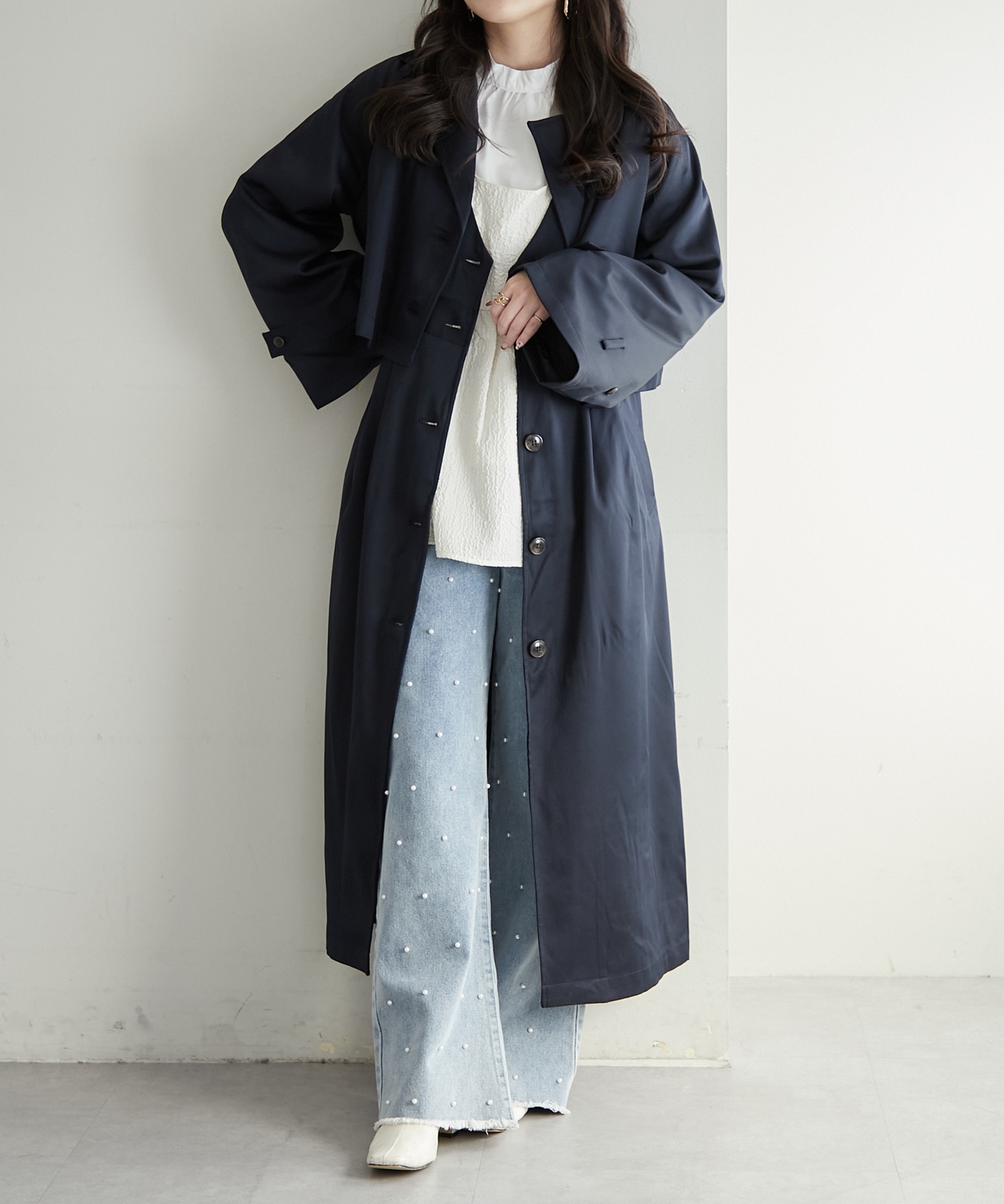 24SS】マルチ2WAYトレンチコート アウター コート トレンチ