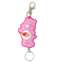 cinemacollection/ケアベア キーリング ラバーリールキーホルダー Love－A－Lot Bear CareBears エスケイジャパン 鍵ホルダー キャラクター グッズ /505913006