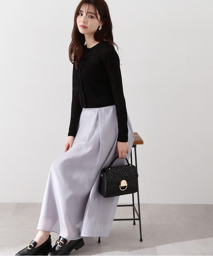 セール 50%OFF】オーガンタックフレアスカート(505914577