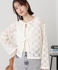 N Natural Beauty Basic/コットンコードレースフロントリボンブラウス/505914586