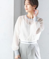 SHIPS WOMEN/〈手洗い可能〉シアー ラメ クルーネック プルオーバー 24SS ◇/505915205