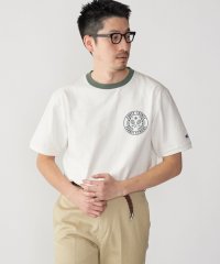 SHIPS MEN/【SHIPS別注】Champion: ウォッシュ プリント リンガーネック 半袖 Tシャツ/505916440