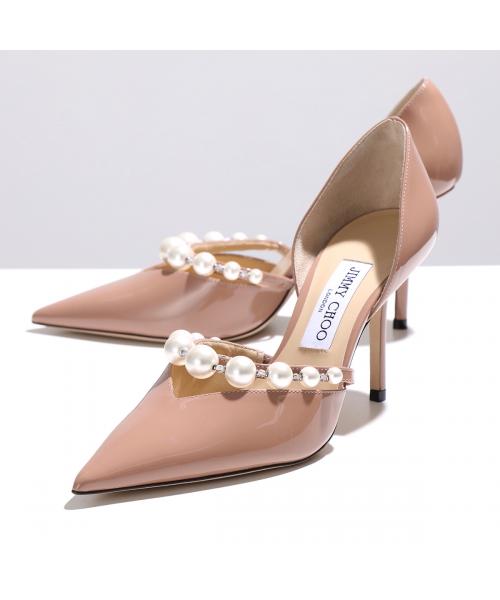 JIMMY CHOO 清々し ジミーチュウ ローヒールパンプス オープントゥ 36.5