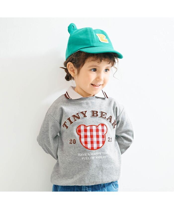 セール 50%OFF】tiny bear 襟付きカレッジTシャツ(505705397