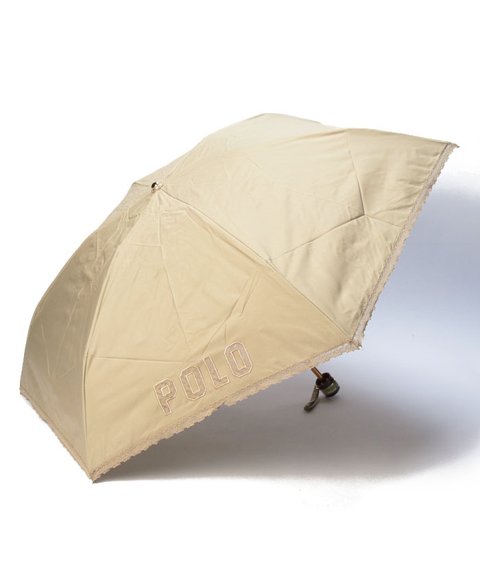 ポロ ラルフ ローレン 折りたたみ日傘 オフホワイト 晴雨兼用折りたたみ日傘】ポロ ラルフ ローレン (POLO RALPH